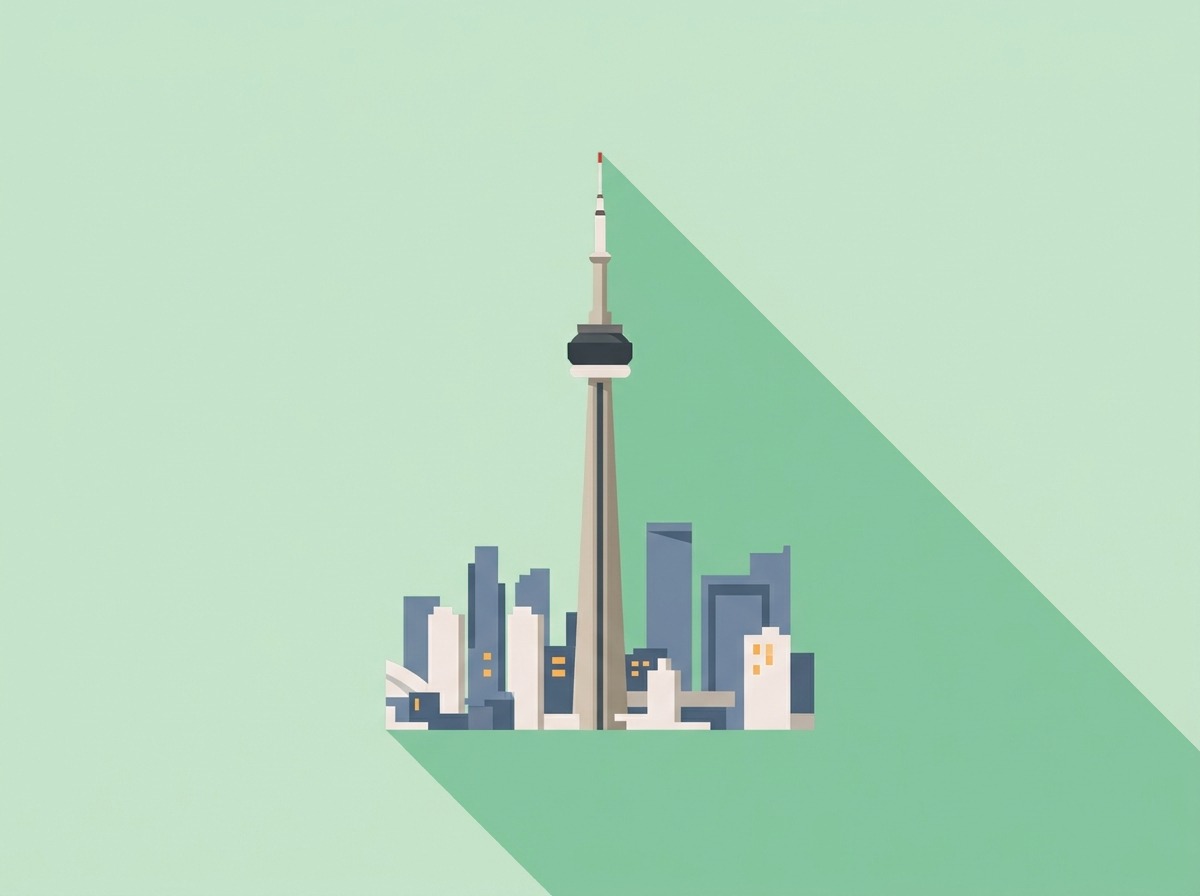 The CN Tower and Toronto skyline, illustrated