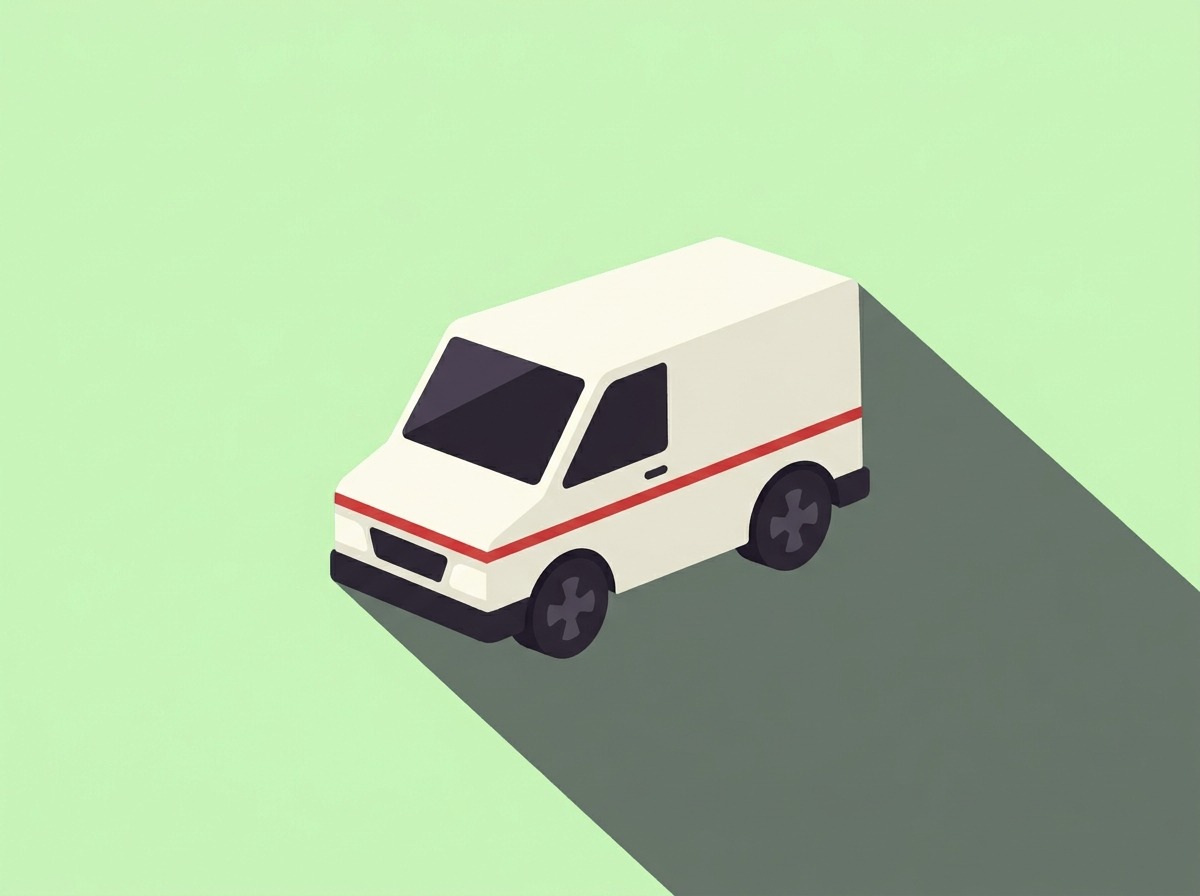 Illustration of a delivery van