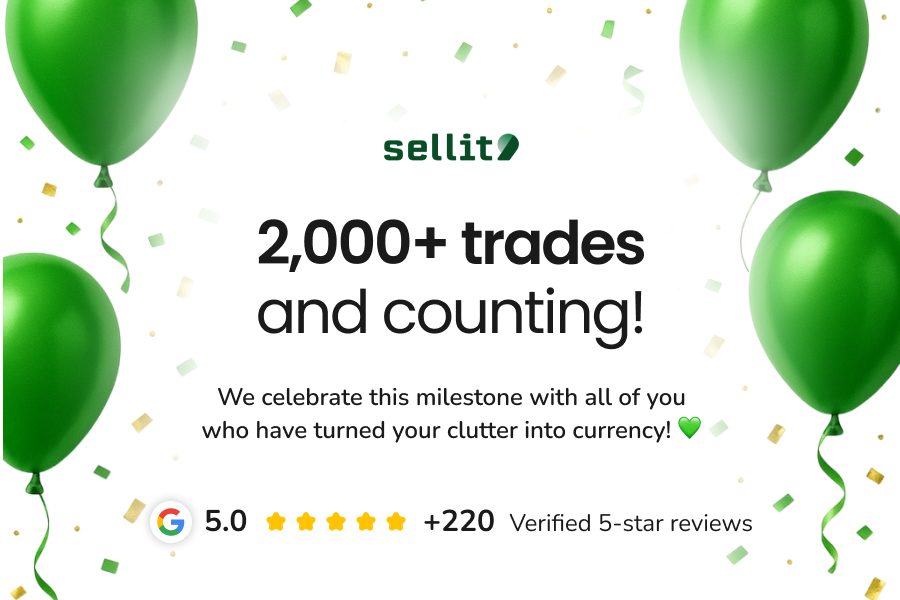 SELLIT9 Hits 2,000 Trades. Turn Your Clutter Into Cash or Store Credit