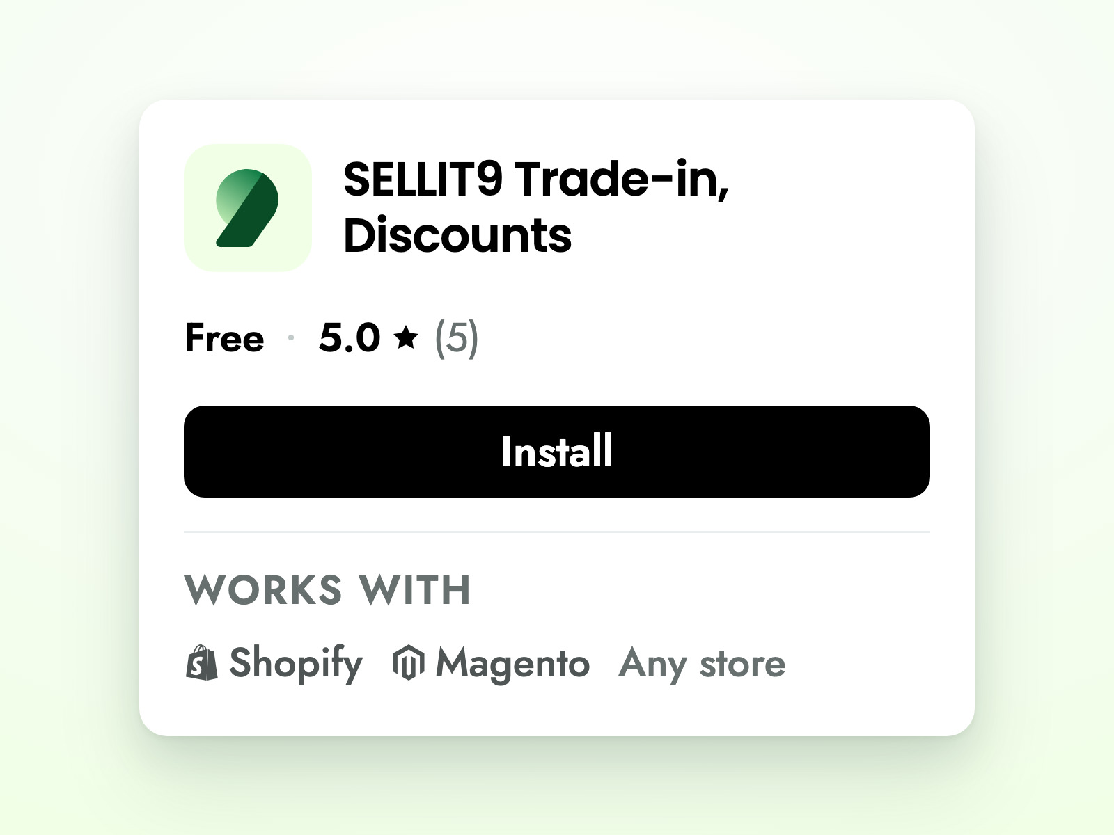 Installing the SELLIT9 Trade app into a store