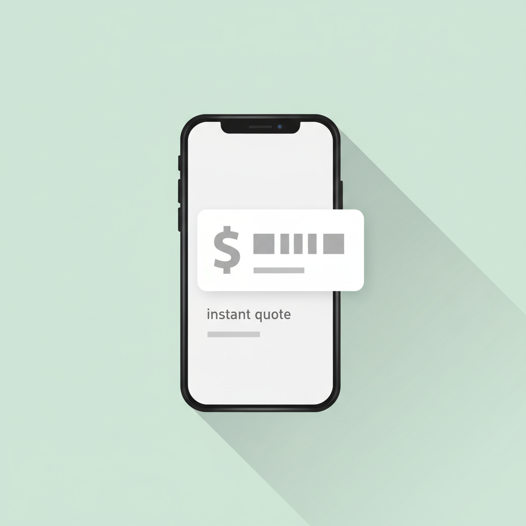 Phone showing an instant trade-in quote